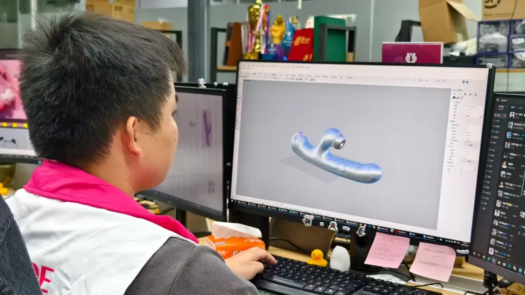 A picture of a designer designing an adult product