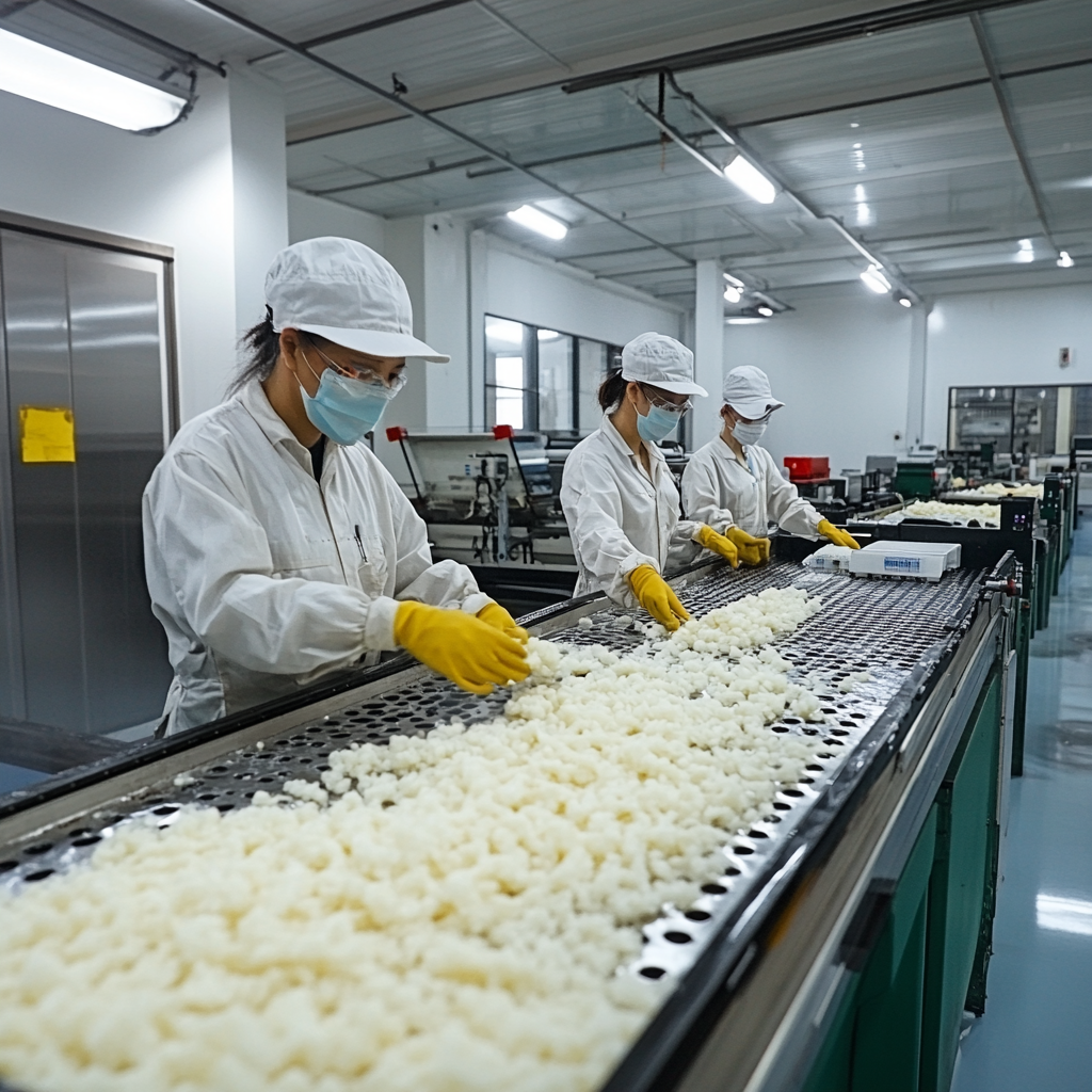 Pictures of raw material inspection